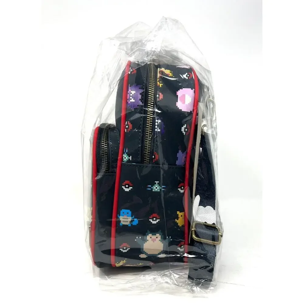 Loungefly Pokemon Mini Backpack Bag Embroidered Poke Ball NWT Pixelated Art 2021